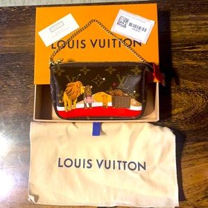 Monogram Mini Pochette Accessories 2018 Christmas Animation